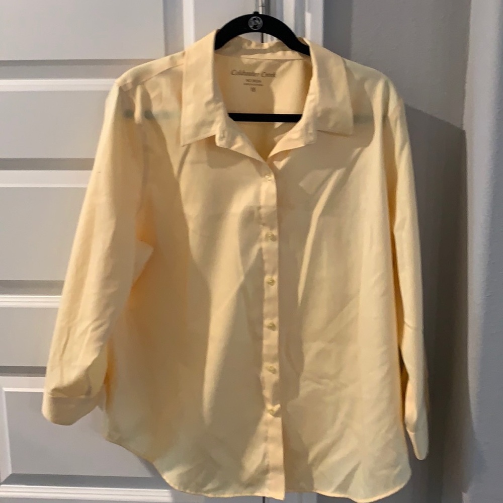 NWT Coldwater Creek No‎ Iron Shirt Sunlight Size 18
